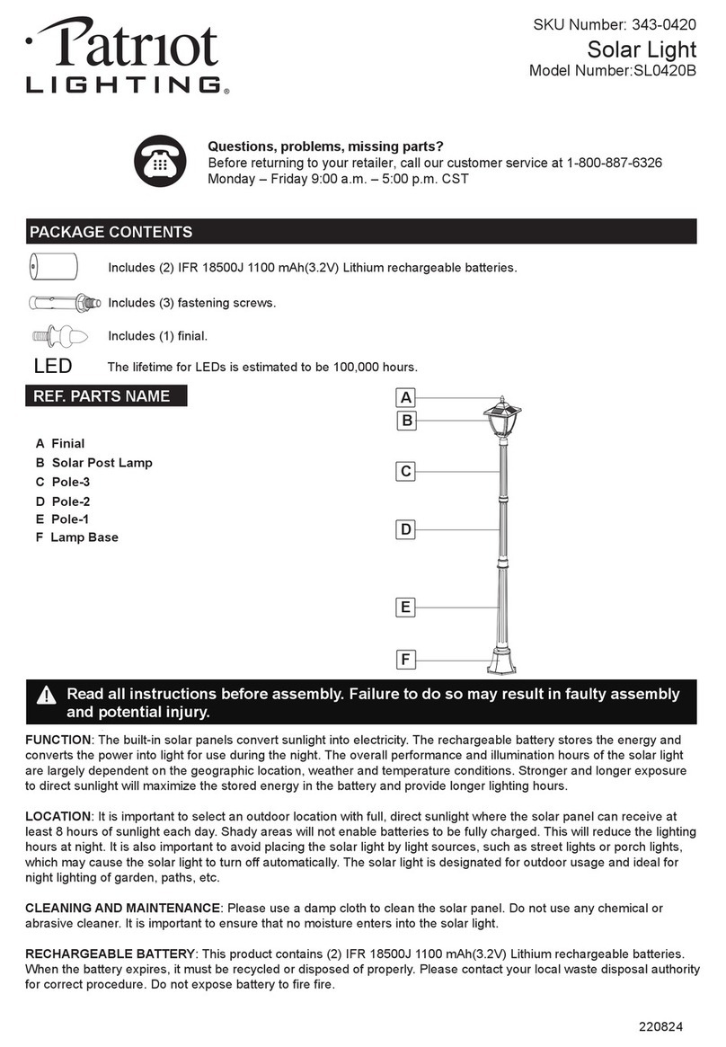 Patriot Lighting SL0420B manual