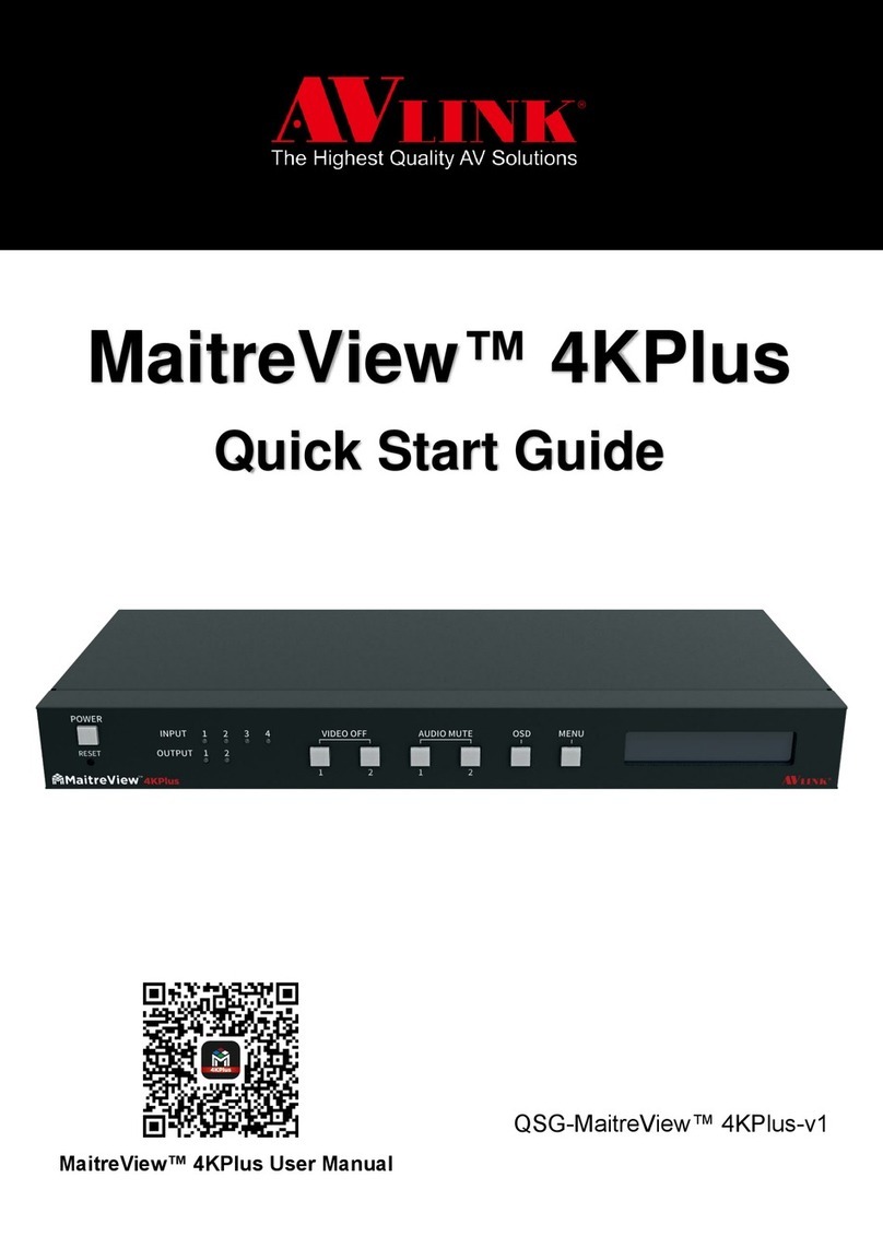AVLink MaitreView 4KPlus User manual AVLink MaitreView 4KPlus User manual