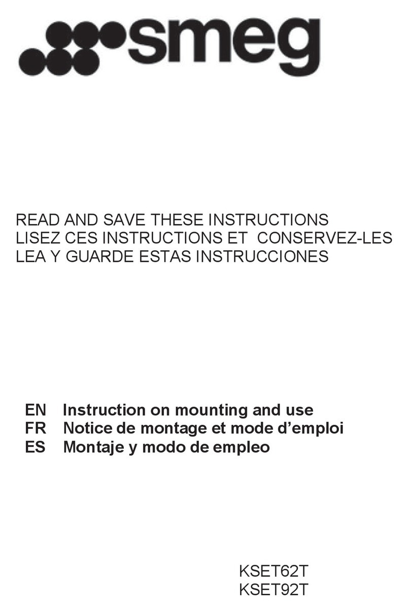 Smeg KSET62T Instruction on mounting and use