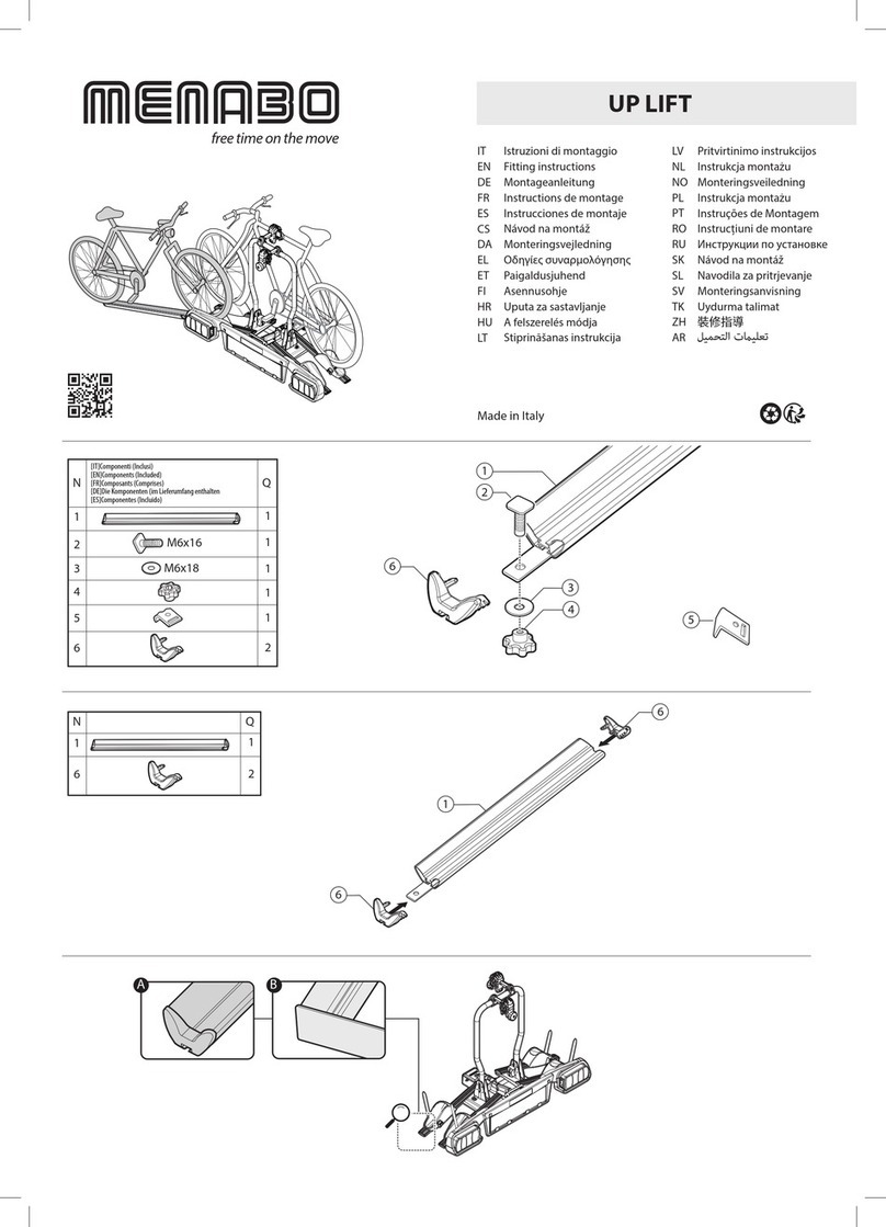 Menabo UP LIFT Fitting instructions