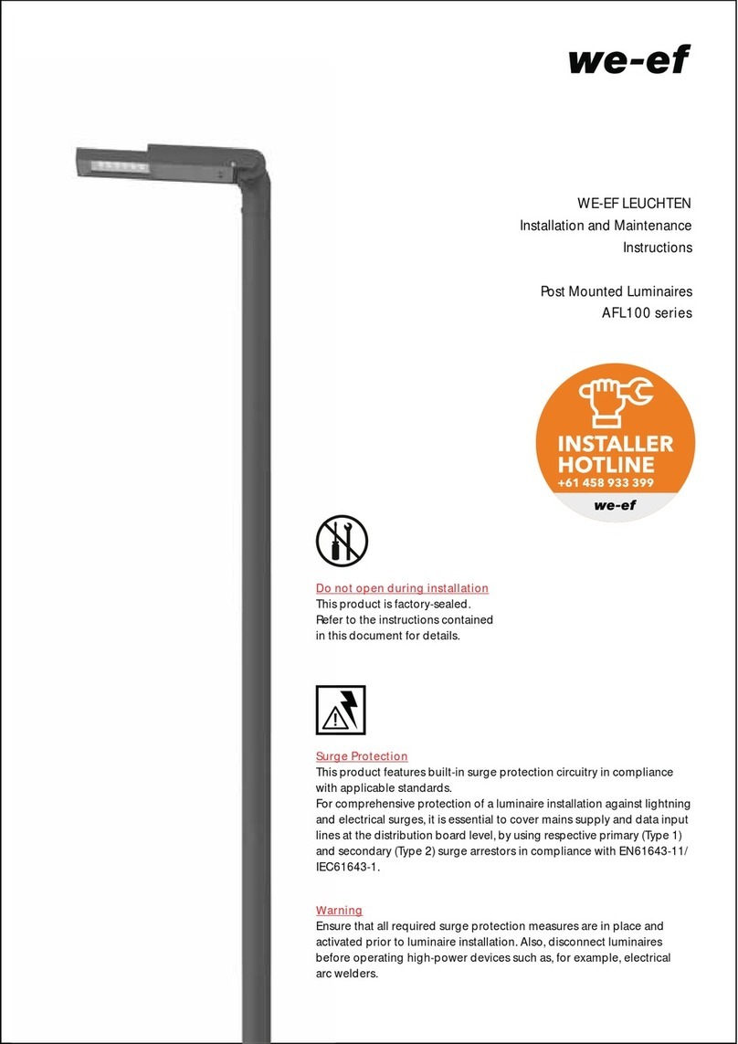 WE-EF LEUCHTEN AFL100 Series Installation and maintenance instructions WE-EF LEUCHTEN AFL100 Series Installation and maintenance instructions