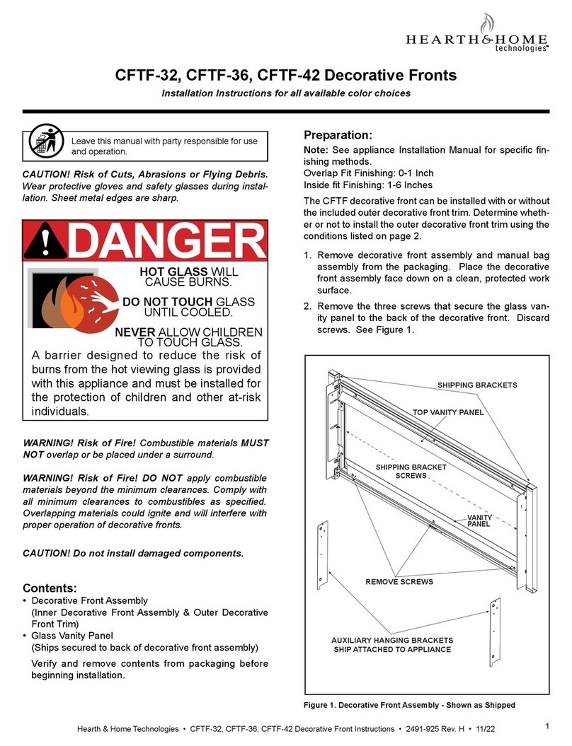 Hearth & Home CFTF-32 User manual Hearth & Home CFTF-32 User manual