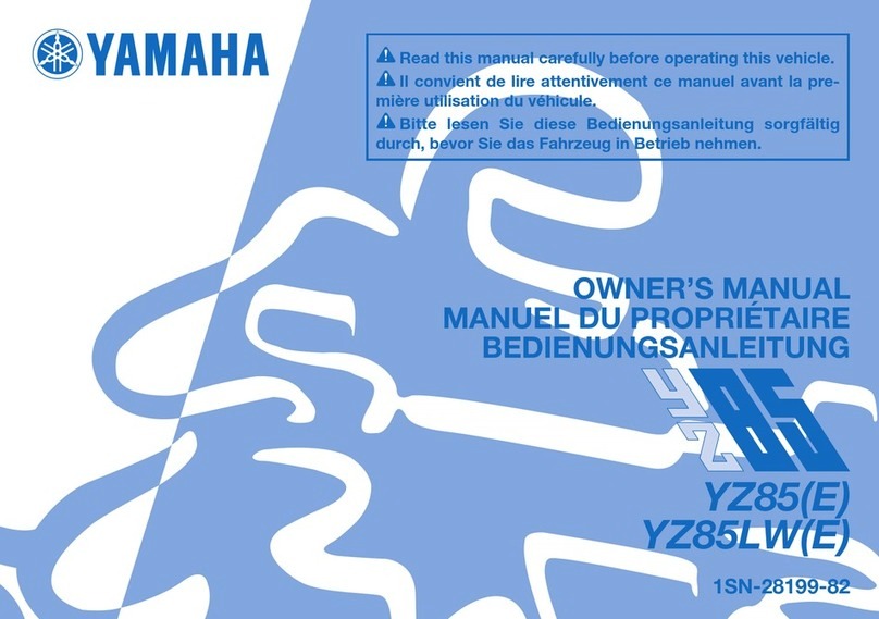 Yamaha YZ85 2013 User manual Yamaha YZ85 2013 User manual