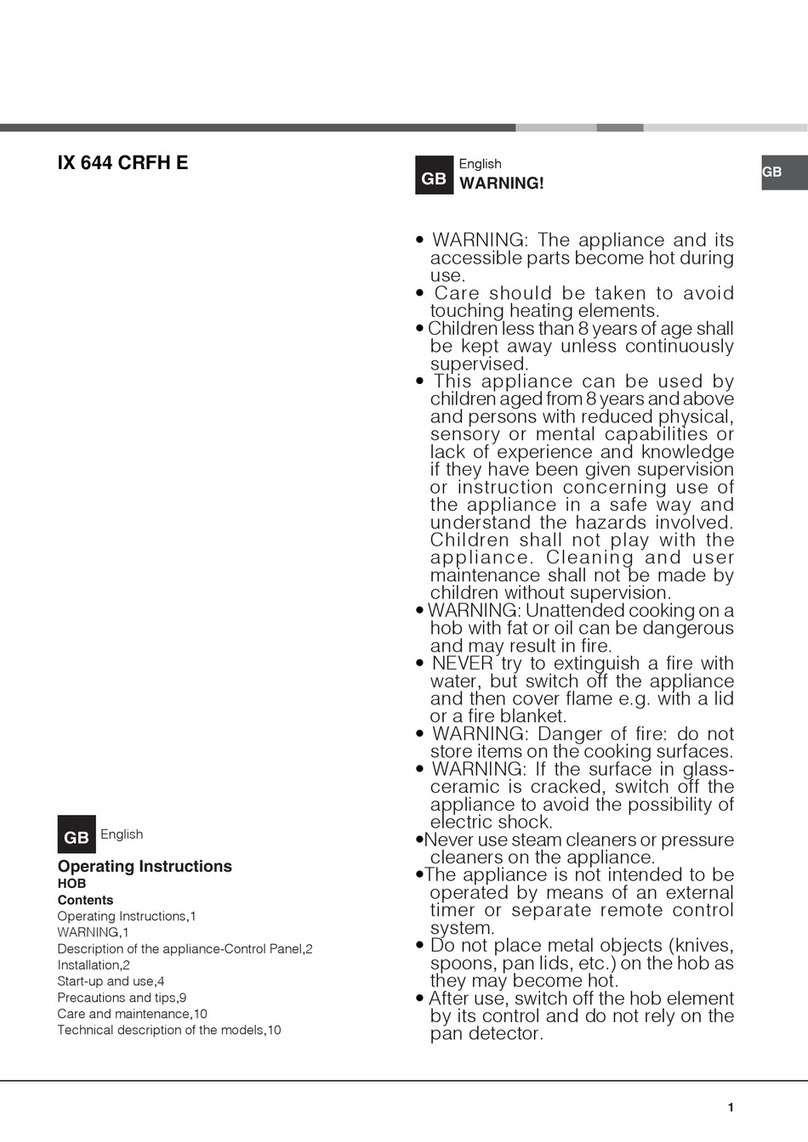 Hotpoint IX 644 CRFH User manual