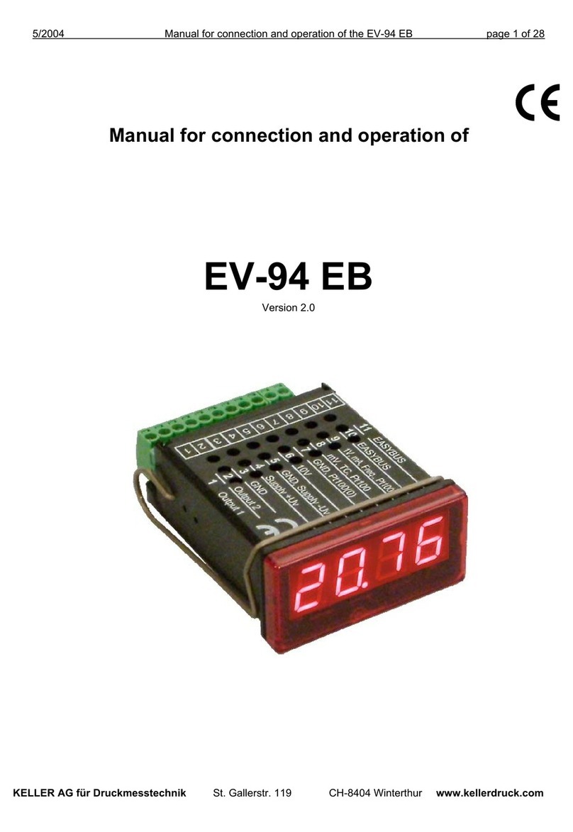 Keller EV-94 EB Manual for connection and operation