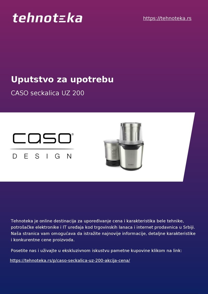 CASO DESIGN UZ 200 User manual