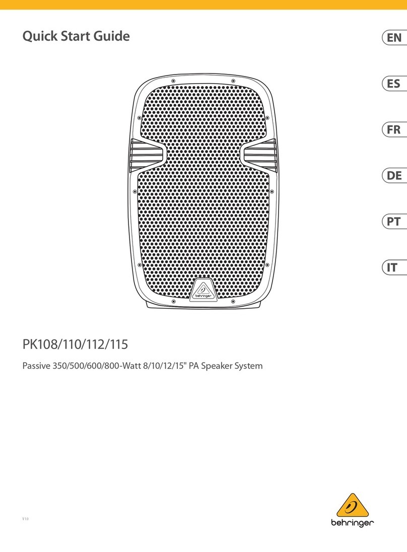 Behringer PK108 User manual