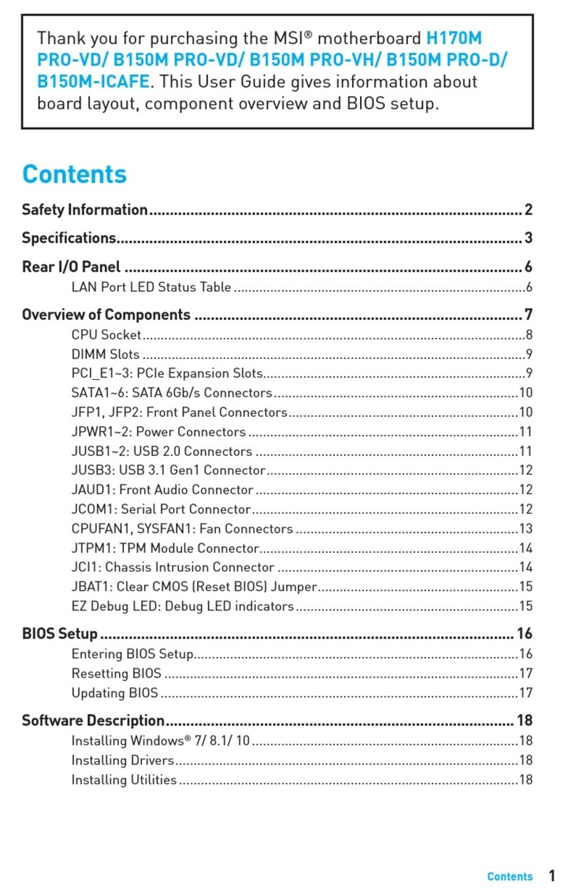 MSI H170M PRO-VD User manual