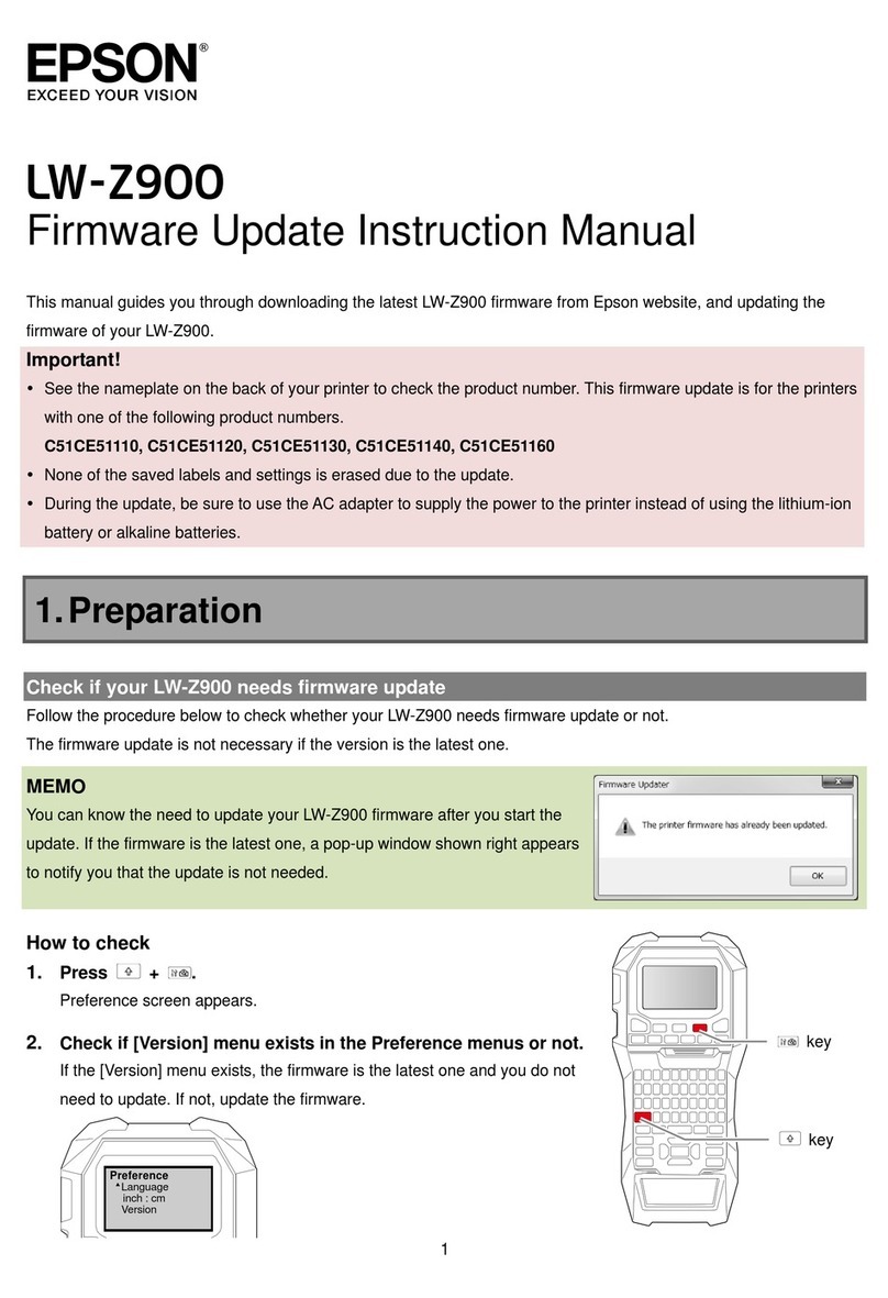 Epson Labelworks LW-Z900 User manual