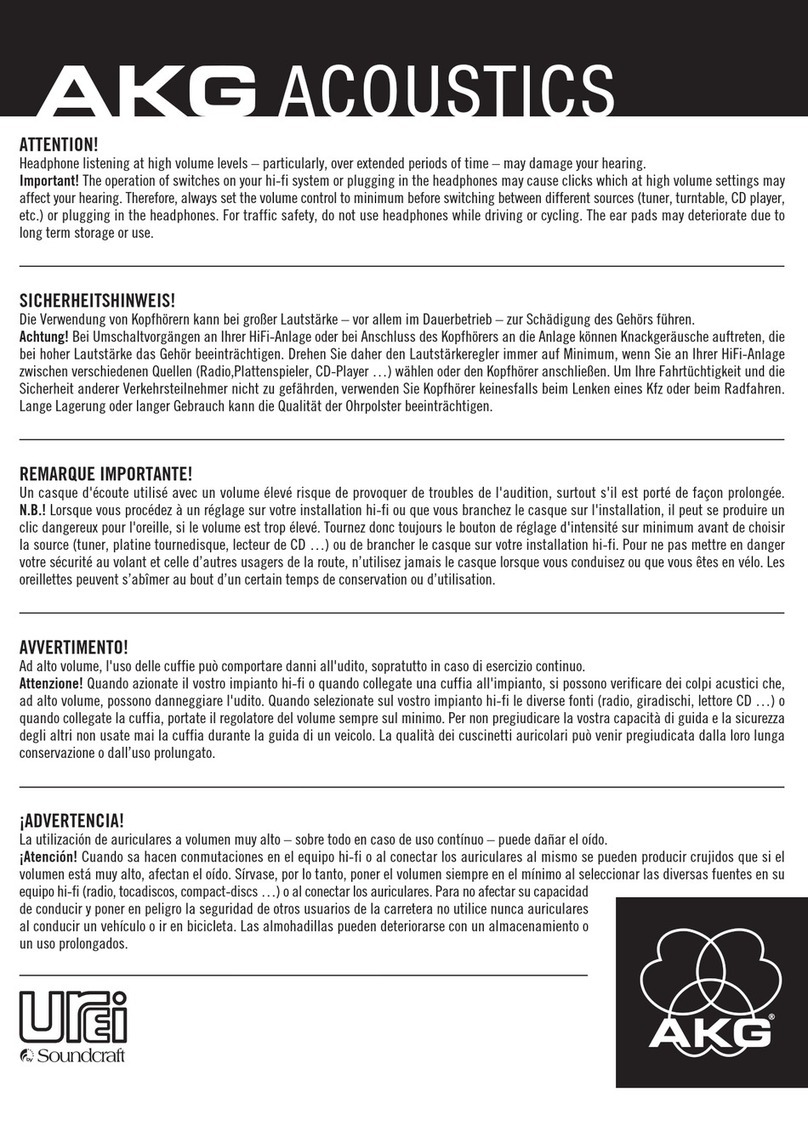 Universal Audio AKG K181 DJ UE manual