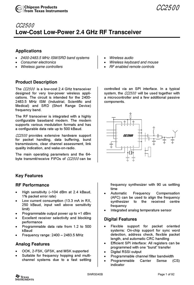 Chipcon CC2500 manual