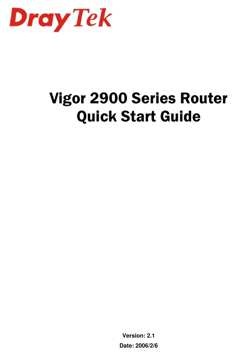 Draytek Vigor 2900 Series User manual