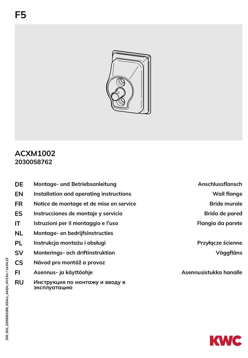 KWC F5 ACXM1002 Installation and operating instructions