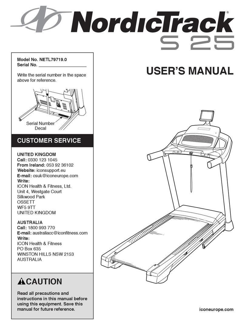 NordicTrack S25 user manual