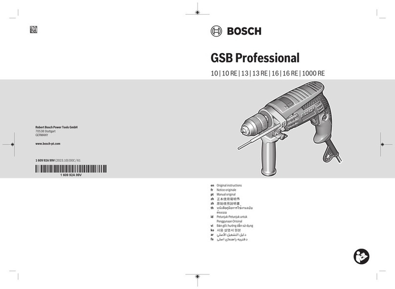 Bosch GSB 10 RE PROFESSIONAL Original instructions