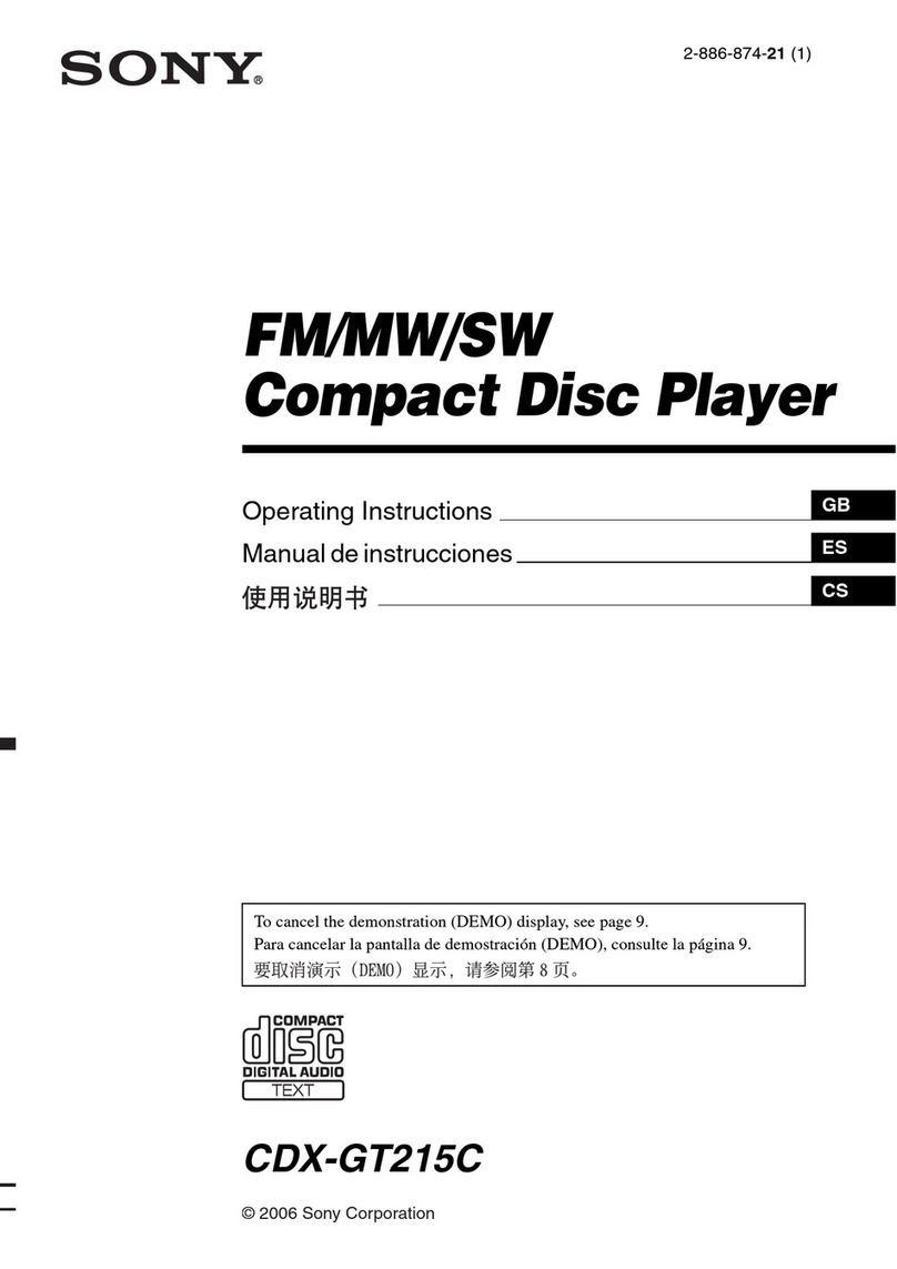 Sony CDX-GT215C User manual
