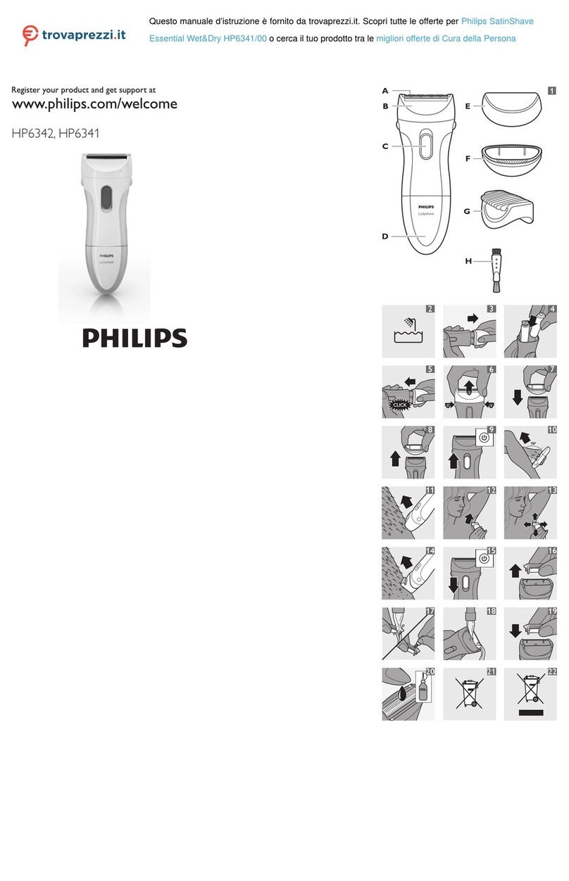 Philips SatinShave Essential Wet&Dry HP6342 User manual