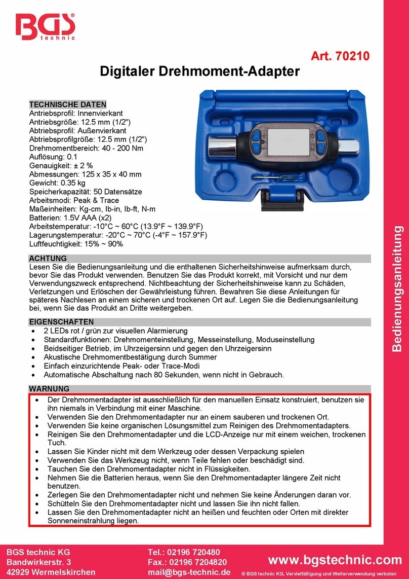 BGS technic 70210 User manual