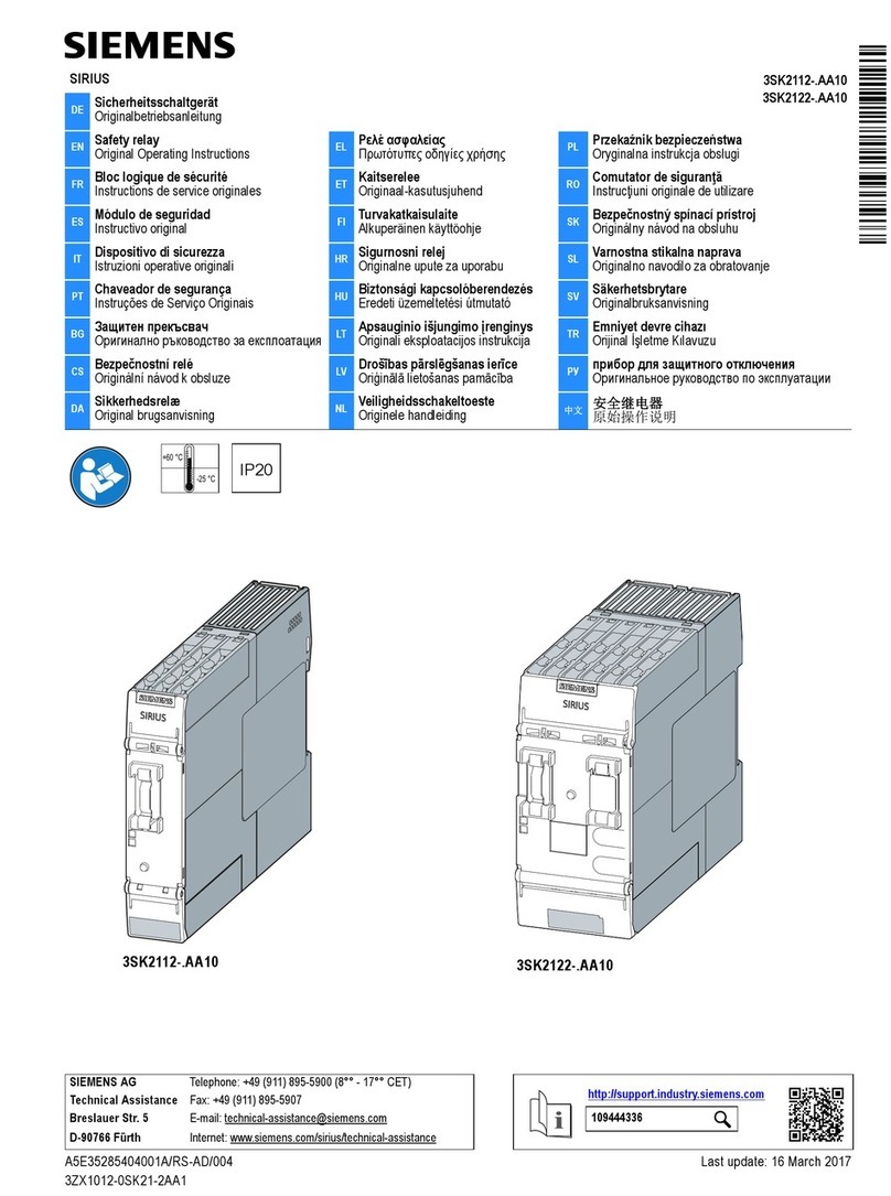 Siemens SIRIUS 3SK2112 AA10 Series User manual