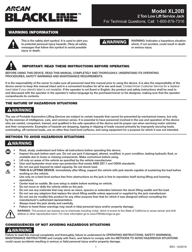 Arcan BLACKLINE XL20B quick start guide