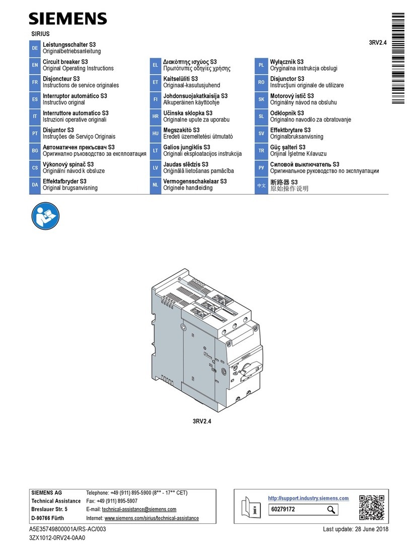 Siemens SIRIUS 3RV2.4 Original operating instructions Siemens SIRIUS 3RV2.4 Original operating instructions