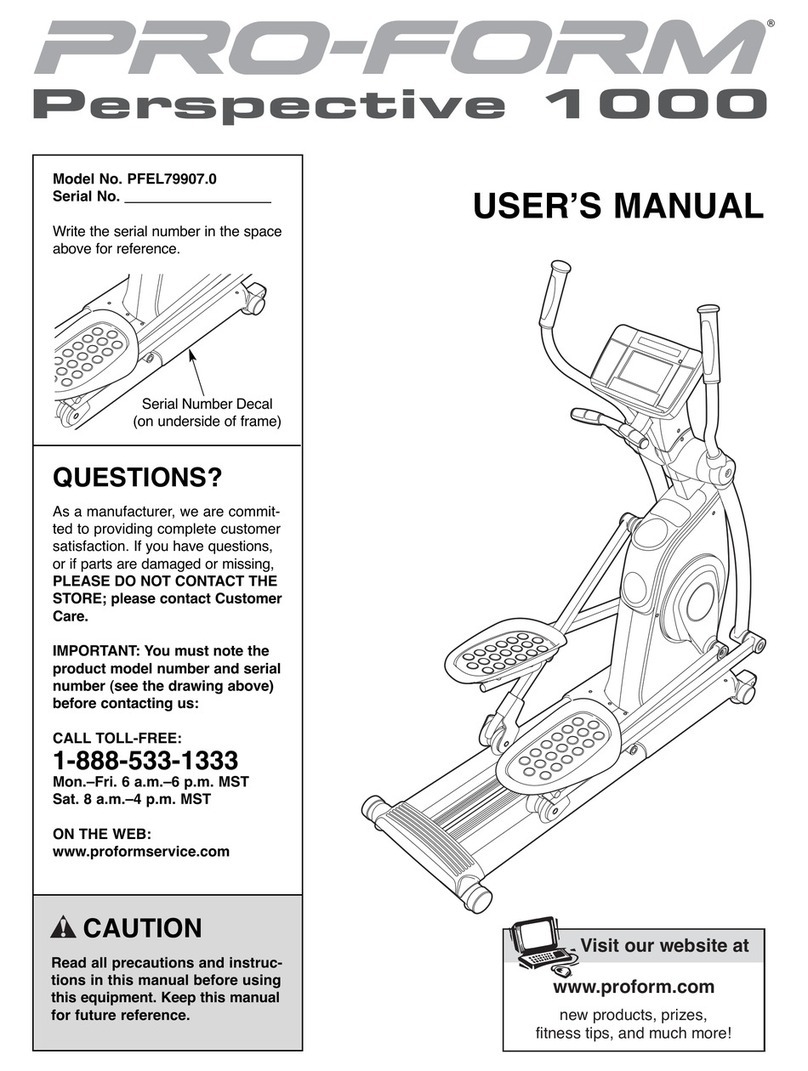 ICON PRO-FORM Perspective 1000 User manual