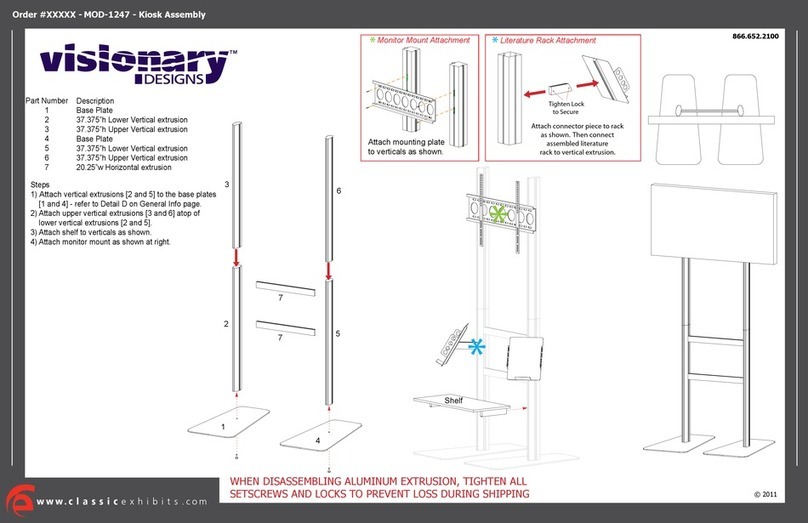 Classic Exhibits visionary DESIGNS MOD-1247 User manual Classic Exhibits visionary DESIGNS MOD-1247 User manual