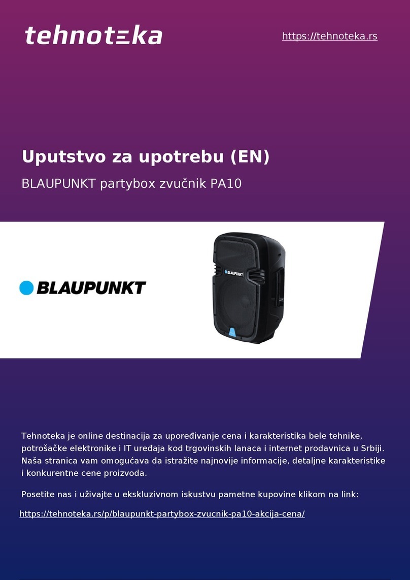 Blaupunkt PA10 User manual Blaupunkt PA10 User manual