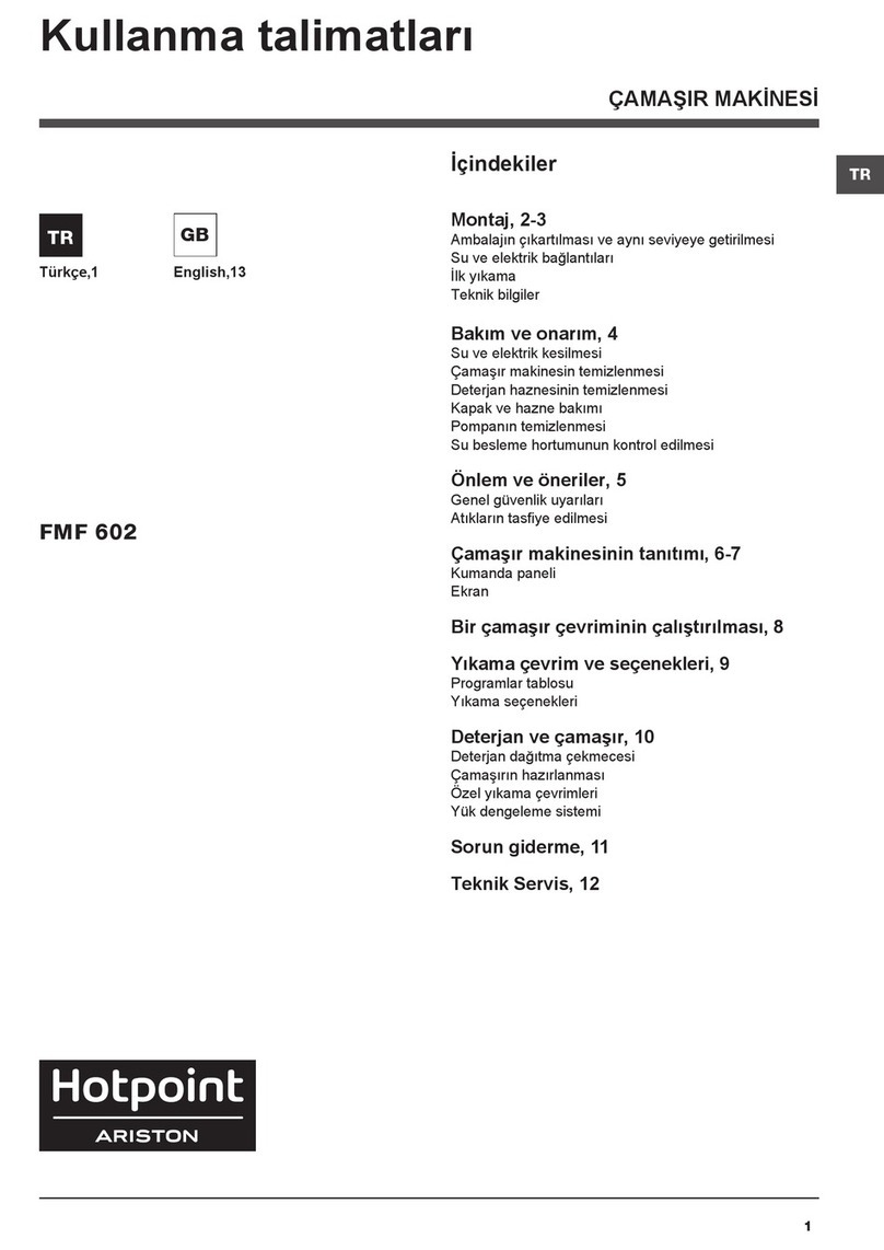 Hotpoint Ariston FMF 602 User manual