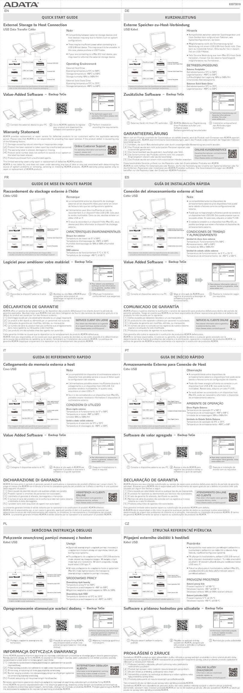 Adata SD620 User manual