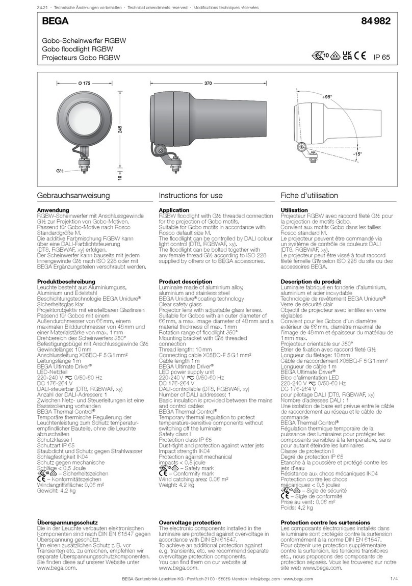 BEGA 84 982 User manual