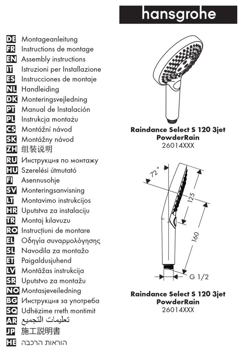 Hans Grohe Raindance Select S 120 3jet PowderRain 26014... Assembly instructions