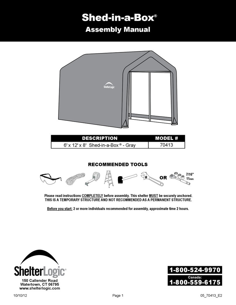 ShelterLogic Shed-in-a-Box CT 06795 Assembly manual