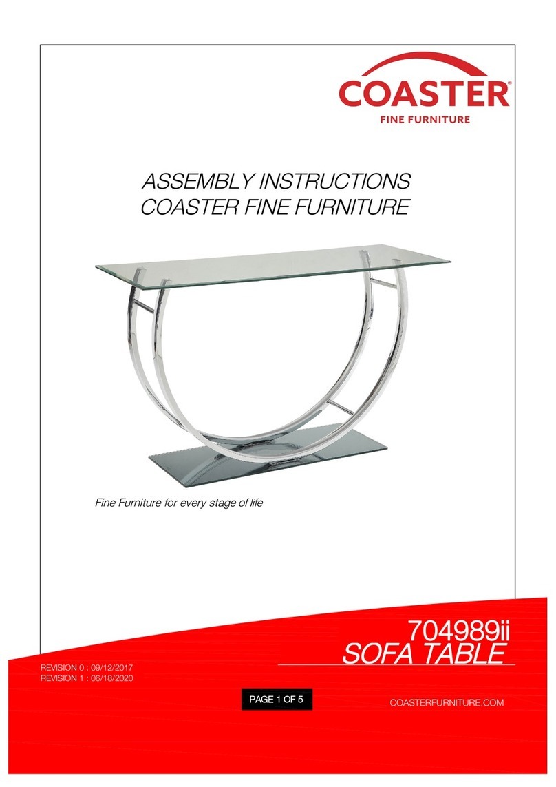 Coaster 704989ii Assembly instructions