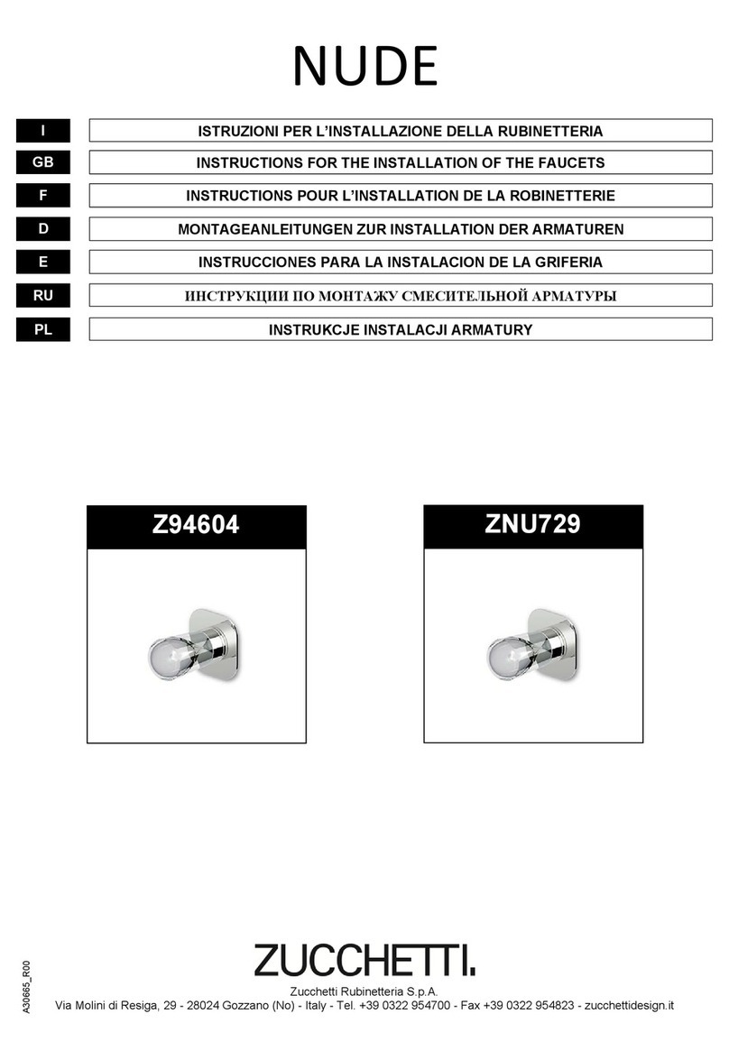 ZUCCHETTI NUDE Z94604 Instruction for the installation