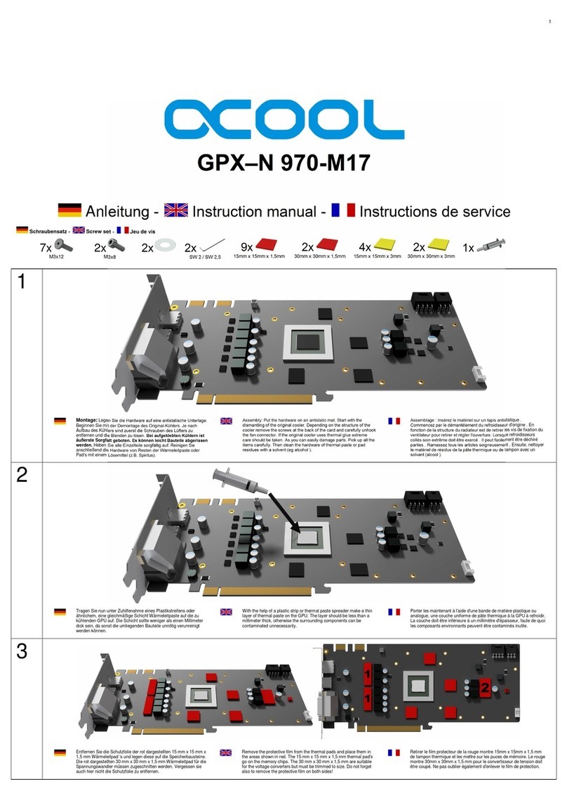 Alphacool GPX-N 970-M17 User manual