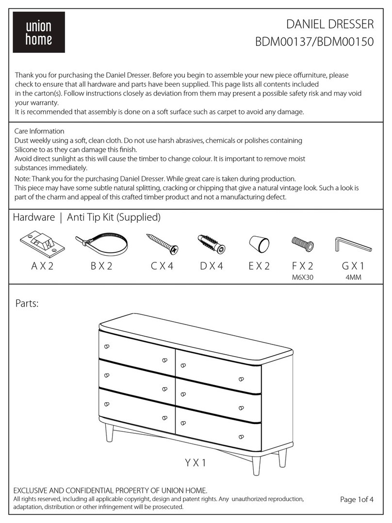Union Home DANIEL BDM00137 User manual Union Home DANIEL BDM00137 User manual