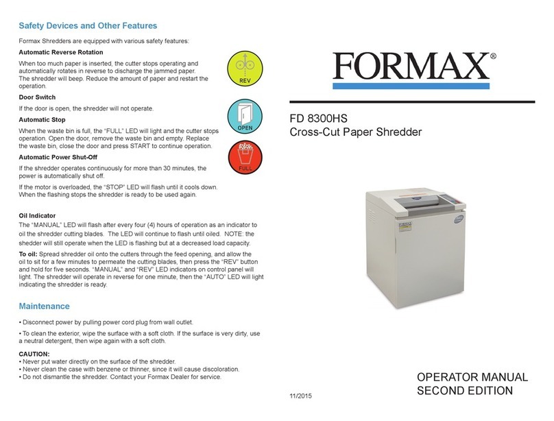 Formax FD 8300HS Operator's manual
