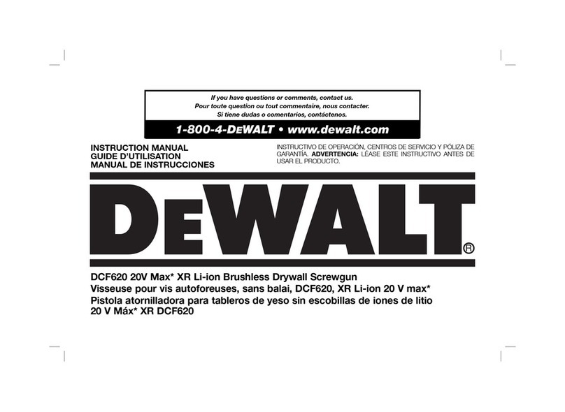 DeWalt XR DCF620 User manual