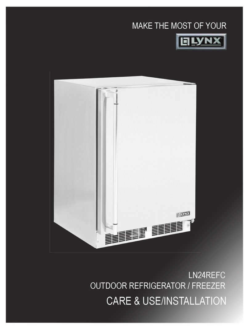 Lynx L124REFC Care & use/installation