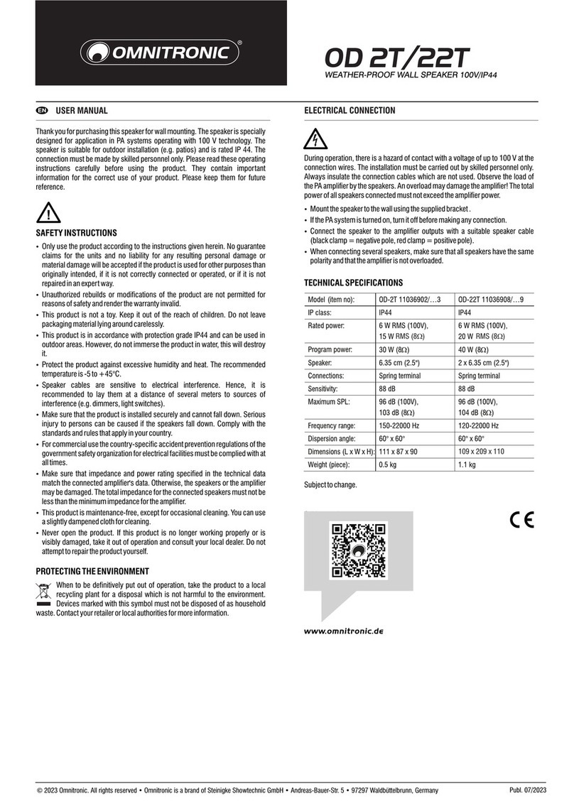 Omnitronic OD 2T user manual