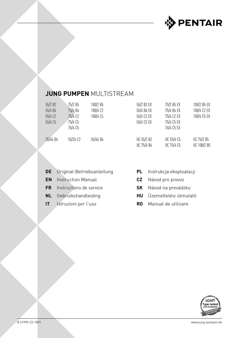 Pentair JUNG PUMPEN MULTISTREAM 55/2 B2 instruction manual