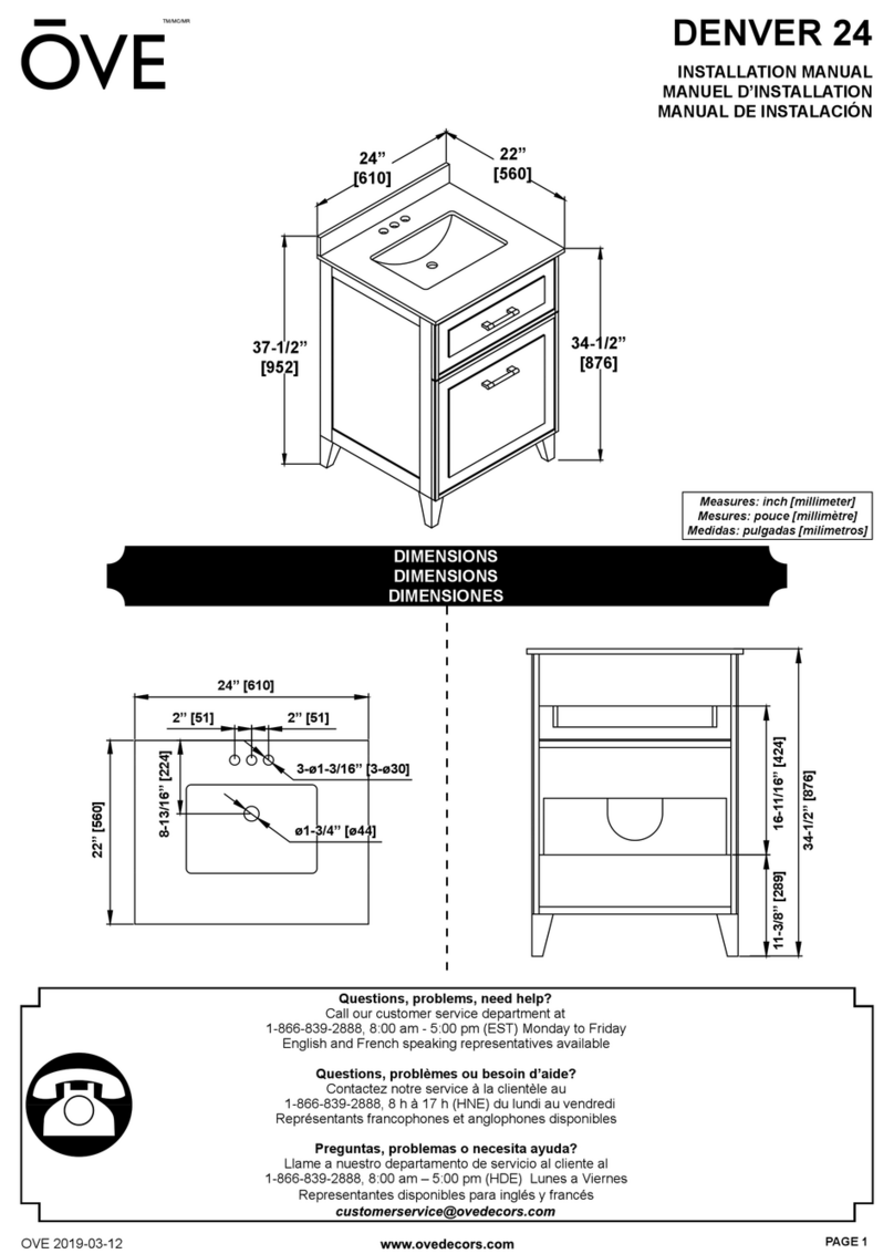 OVE DENVER 24 installation manual