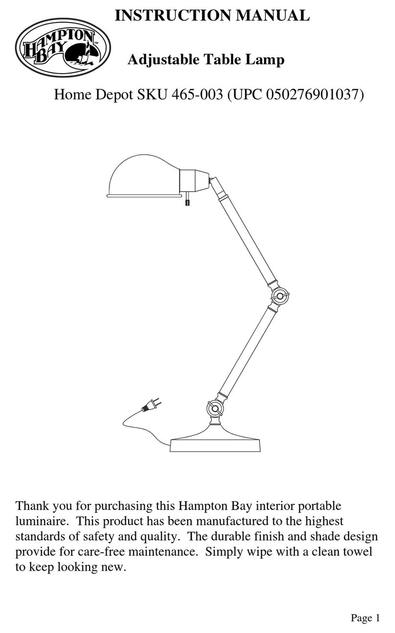 HAMPTON BAY 465-003 User manual