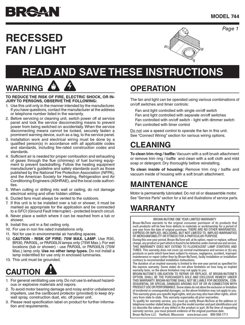 NuTone 744 installation instructions