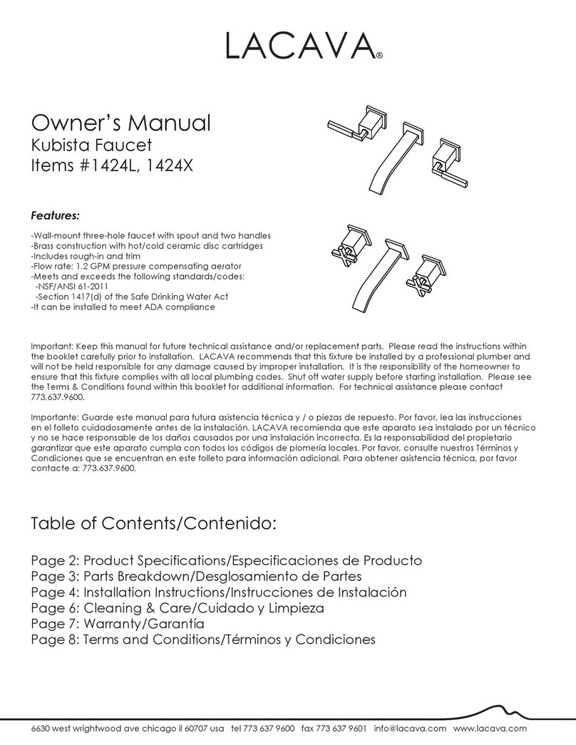 Lacava Kubista 1424L User manual