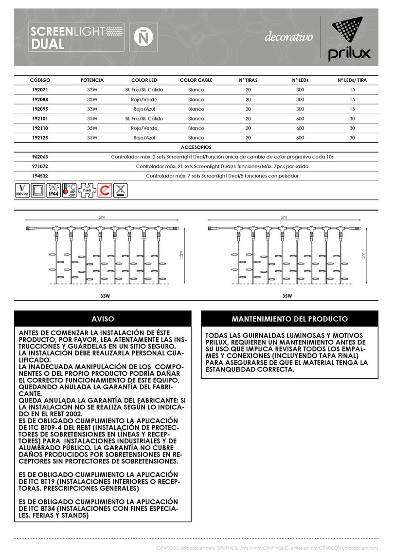 Prilux decorativo SCREENLIGHT DUAL 192071 User manual
