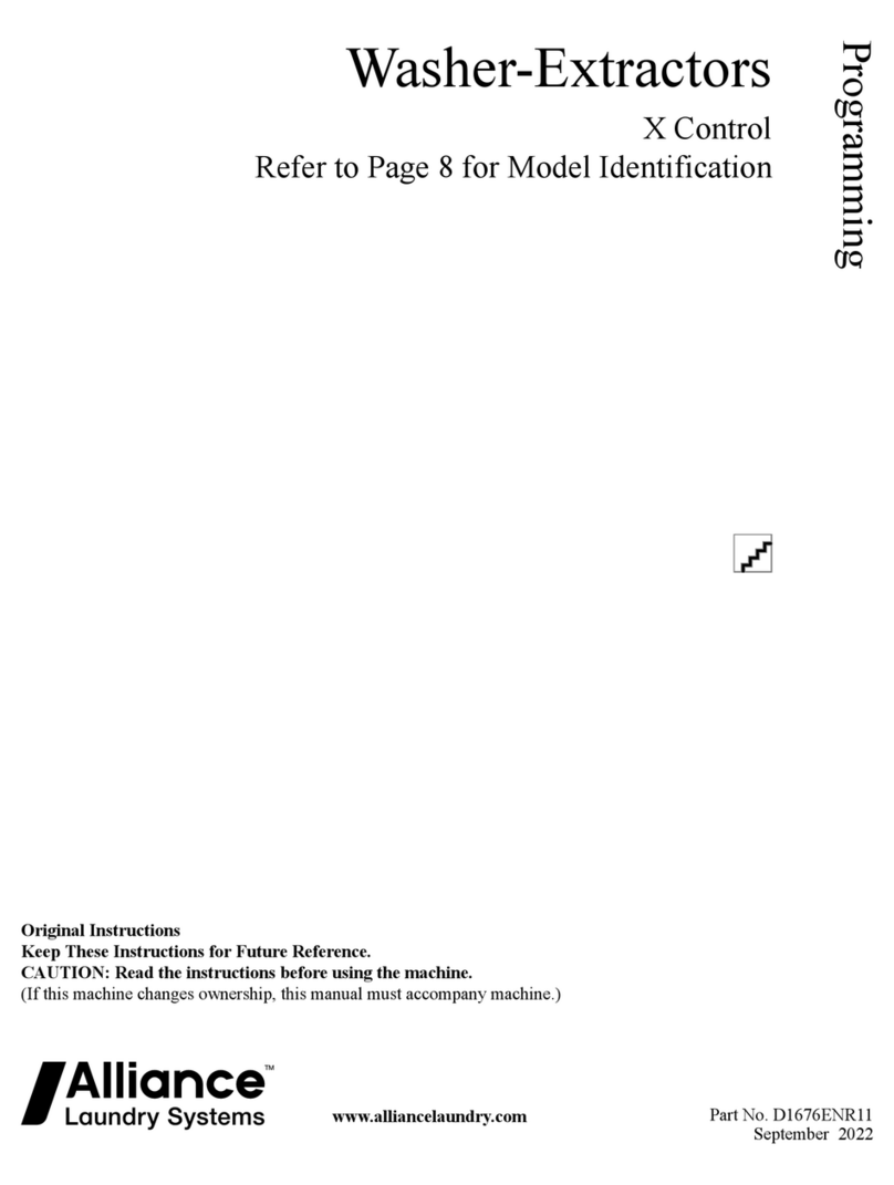 Alliance Laundry Systems PA20 X CONTROL User manual