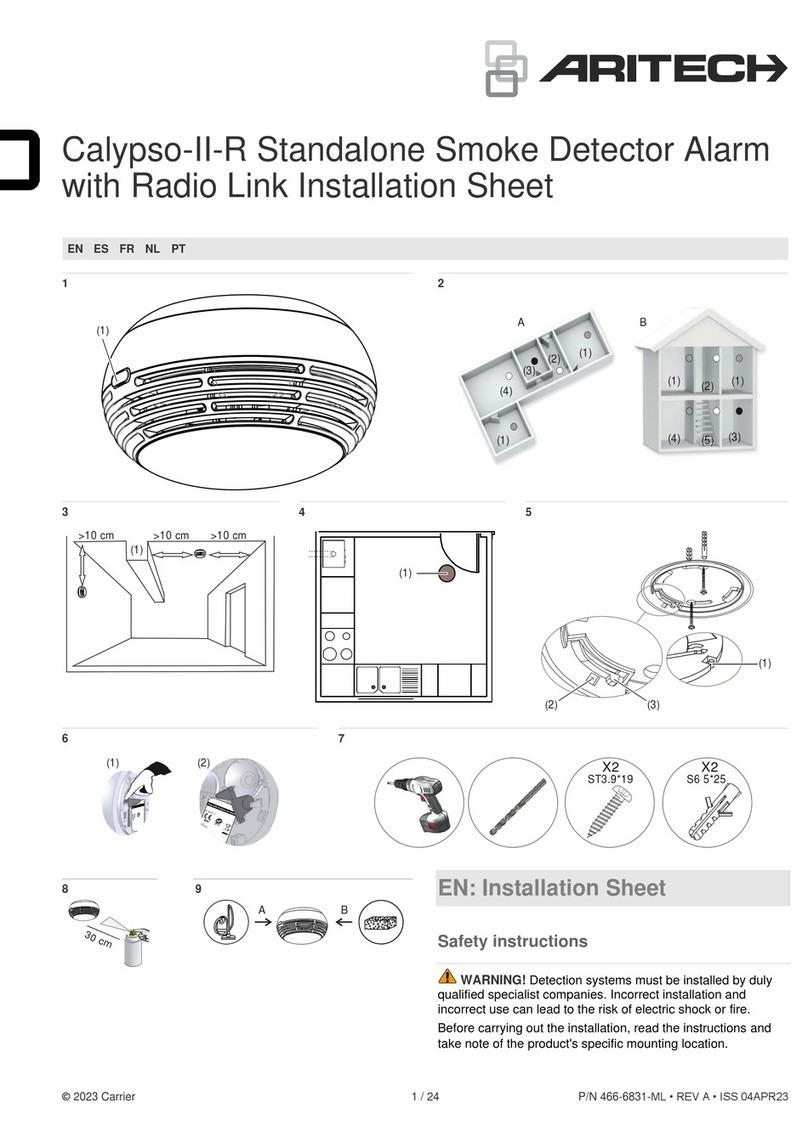 Aritech Calypso-II-R Assembly instructions
