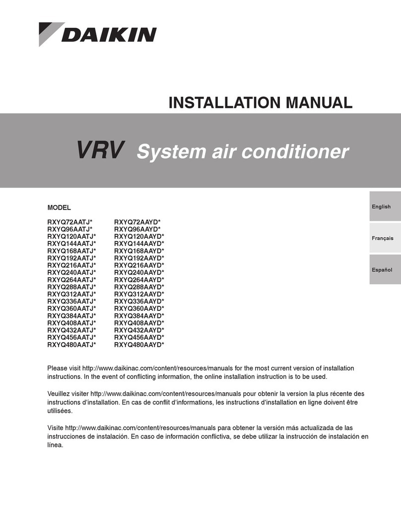 Daikin VRV RXYQ72AATJ Series User manual